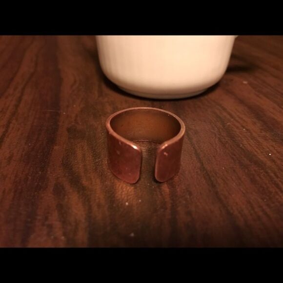 Copper thumb ring with hearts-adjustable, NEW Personalized - Picture 2 of 3